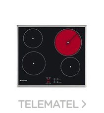 ASPES - PL.VITROC.TOUCH 3VAT-1400X 4 FOCOS INOX