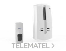 DINUY - Conjunto timbre enchufe + pulsador pilas alcance 100m - Imagen 2