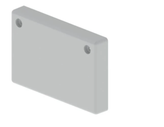 UNEX - Tapa final gris RAL7038 60x100 U48X